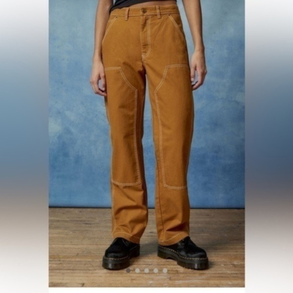 New BDG Canvas yellow Carpenter Pant size 26 y2k streetwear J